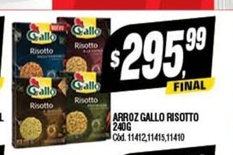 Supermercados Yaguar Arroz Gallo Risotto 240g oferta