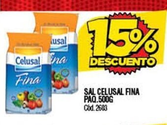 Supermercados Yaguar Sal Celusal Fina Paq. 500g oferta