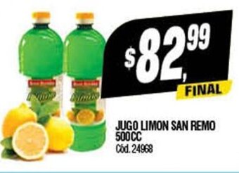 Supermercados Yaguar Jugo Limon San Remo 500cc oferta
