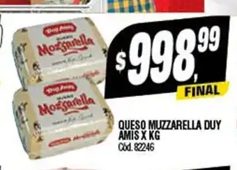 Supermercados Yaguar Queso Muzzarella Duy Amis x Kg oferta