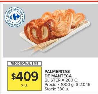 Carrefour Palmeritas de manteca oferta