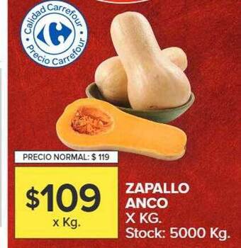 Carrefour Zapallo anco x kg oferta