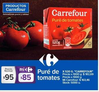 Carrefour Puré de tomates carrefour oferta