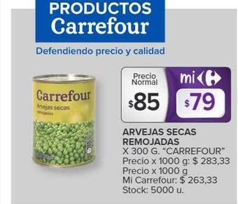 Carrefour Arvejas secas remojadas carrefour oferta
