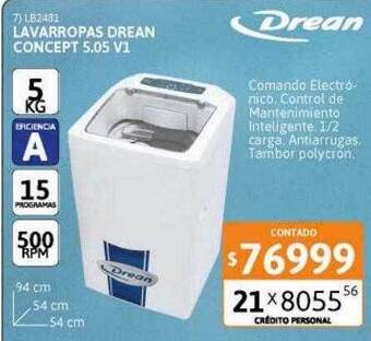 Cetrogar Lavarropas drean concept 5.05 v1 oferta