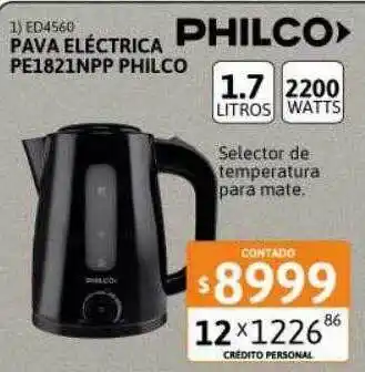 Cetrogar Pava eléctrica pe1821npp philco oferta
