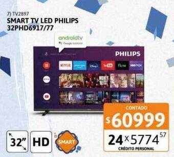 Cetrogar Smart tv led philips 32phd6917 77 oferta
