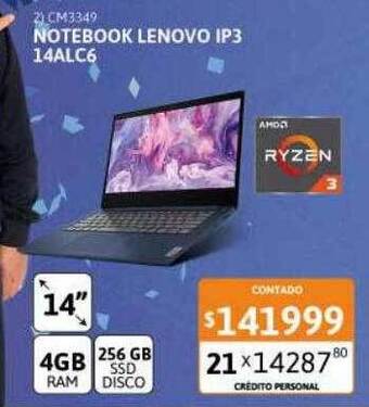 Cetrogar Notebook lenovo ip3 14alc6 oferta