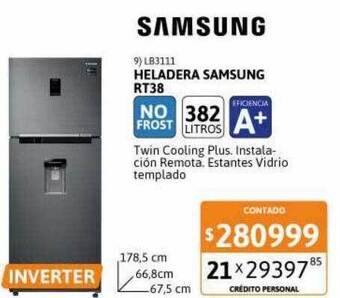 Cetrogar Heladera samsung rt38 oferta