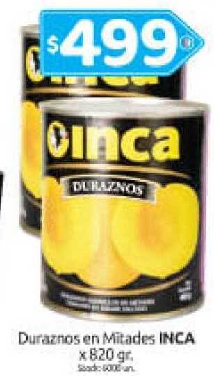 Cordiez Duraznos en mitades inca oferta