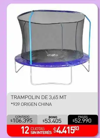 Trampolin de 3.65 mt