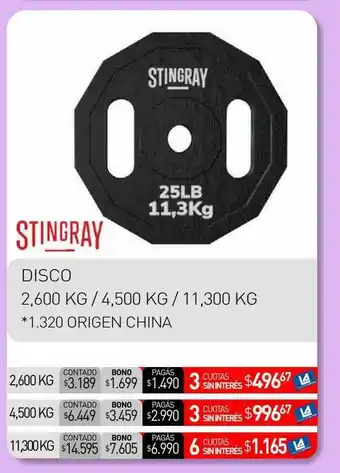 La Anonima Stingray disco oferta