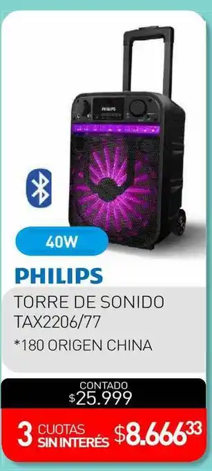 La Anonima Philips torre de sonido tax2206 77 oferta