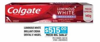 Pigmento Luminous white brillant crema dental oferta