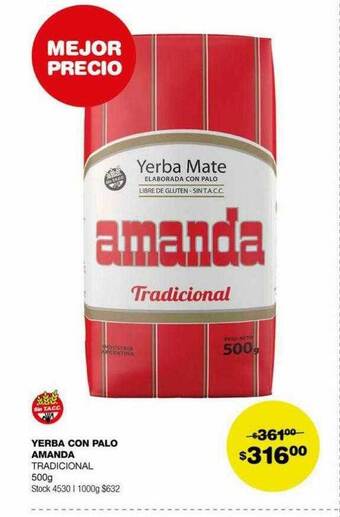 Atomo Conviene Yerba con palo amanda oferta