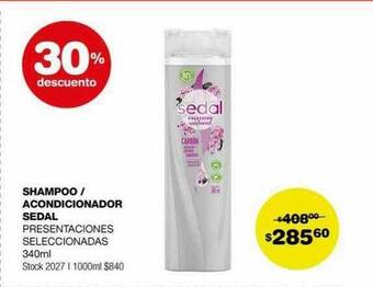Atomo Conviene Shampoo - acondicionador sedal 30% descuento oferta