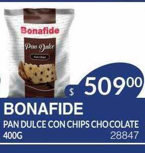 Masivos Bonafide pan dulce con chips chocolate oferta