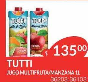 Masivos Tutti jugo multifruta manzana oferta