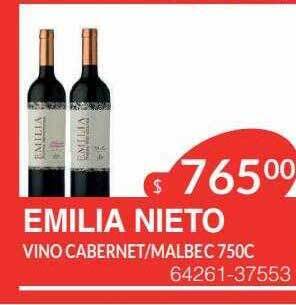Masivos Emilia nieto vino cabernet malbec oferta