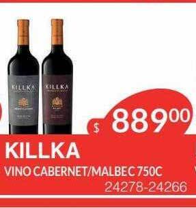 Masivos Killka vino cabernet malbec oferta