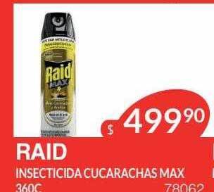 Masivos Raid insecticida cucarachas max oferta