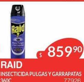 Masivos Raid insecticida pulgas y garrapatas oferta
