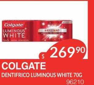 Masivos Colgate dentifrico luminous white oferta
