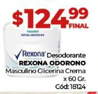 Diarco Desodorante Rexona Odorono oferta