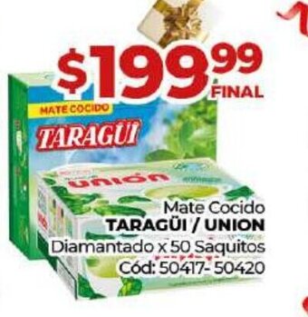 Diarco Mate Cocido Taragüí /Unión oferta