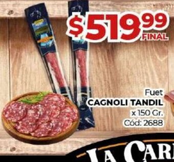 Diarco Fuet Cagnoli Tandil oferta