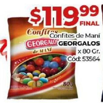 Diarco Confites De Maní Georgalos oferta