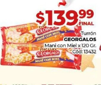 Diarco Turrón Georgalos oferta