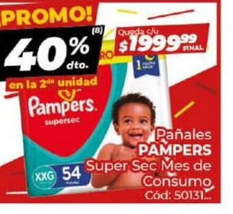 Diarco Pañales Pampers Super Sec oferta