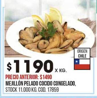 Coto Mejillón pelado cocido congelado oferta