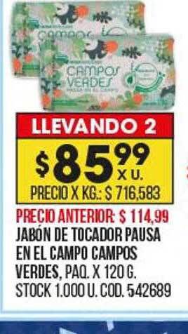 Coto Jabón de tocador pausa en el campo campos verdes oferta