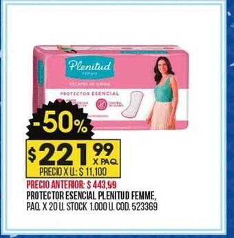 Coto Protector esencial plenitud femme oferta