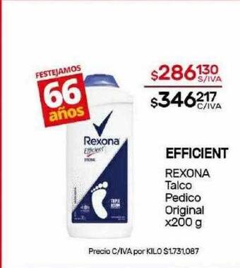 Nini Mayorista Efficient rexona talco pedico original oferta