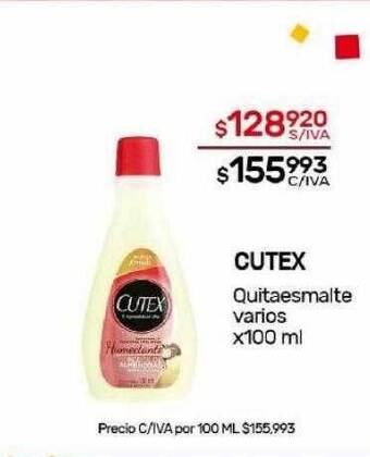 Nini Mayorista Cutex quitaesmalte varios oferta
