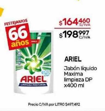 Nini Mayorista Ariel jabón líquido maxima limpieza dp oferta