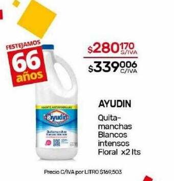 Nini Mayorista Ayudin quita-manchas blancos intensos floral oferta
