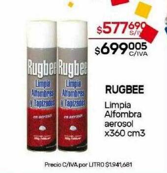 Nini Mayorista Rugbee limpia alfombra aerosol oferta