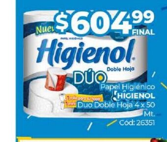 Diarco Papel Higiénico Higienol oferta