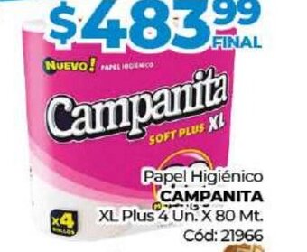 Diarco Papel Higiénico Campanita oferta