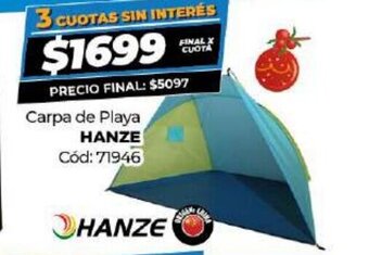 Diarco Carpa de Playa Hanze oferta