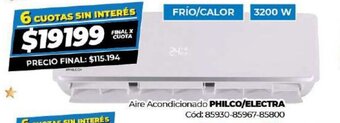 Diarco Aire Acondicionado Philco/Electra oferta