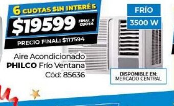 Diarco Aire Acondicionado Philco Frío Ventana oferta