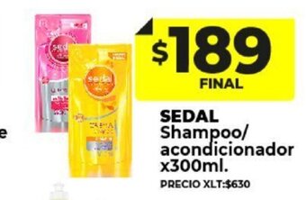 Supermayorista Vital Sedal Shampoo/Acondicionador x300ml oferta