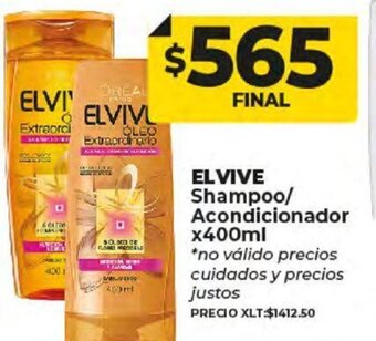 Supermayorista Vital Elvive Shampoo/ Acondicionador x400ml oferta