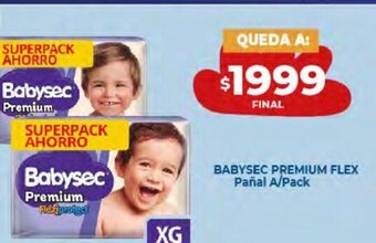 Supermayorista Vital Babysec Premium Flex Pañal A/Pack oferta