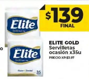 Supermayorista Vital Elite Gold Servilletas Ocasión x 35u oferta